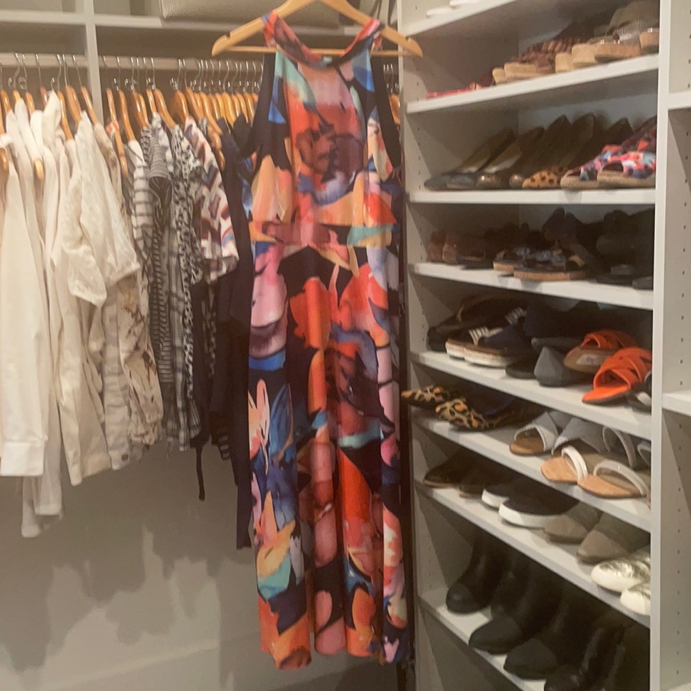 Tahiti midi dress halter, size 10 NWT